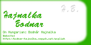 hajnalka bodnar business card